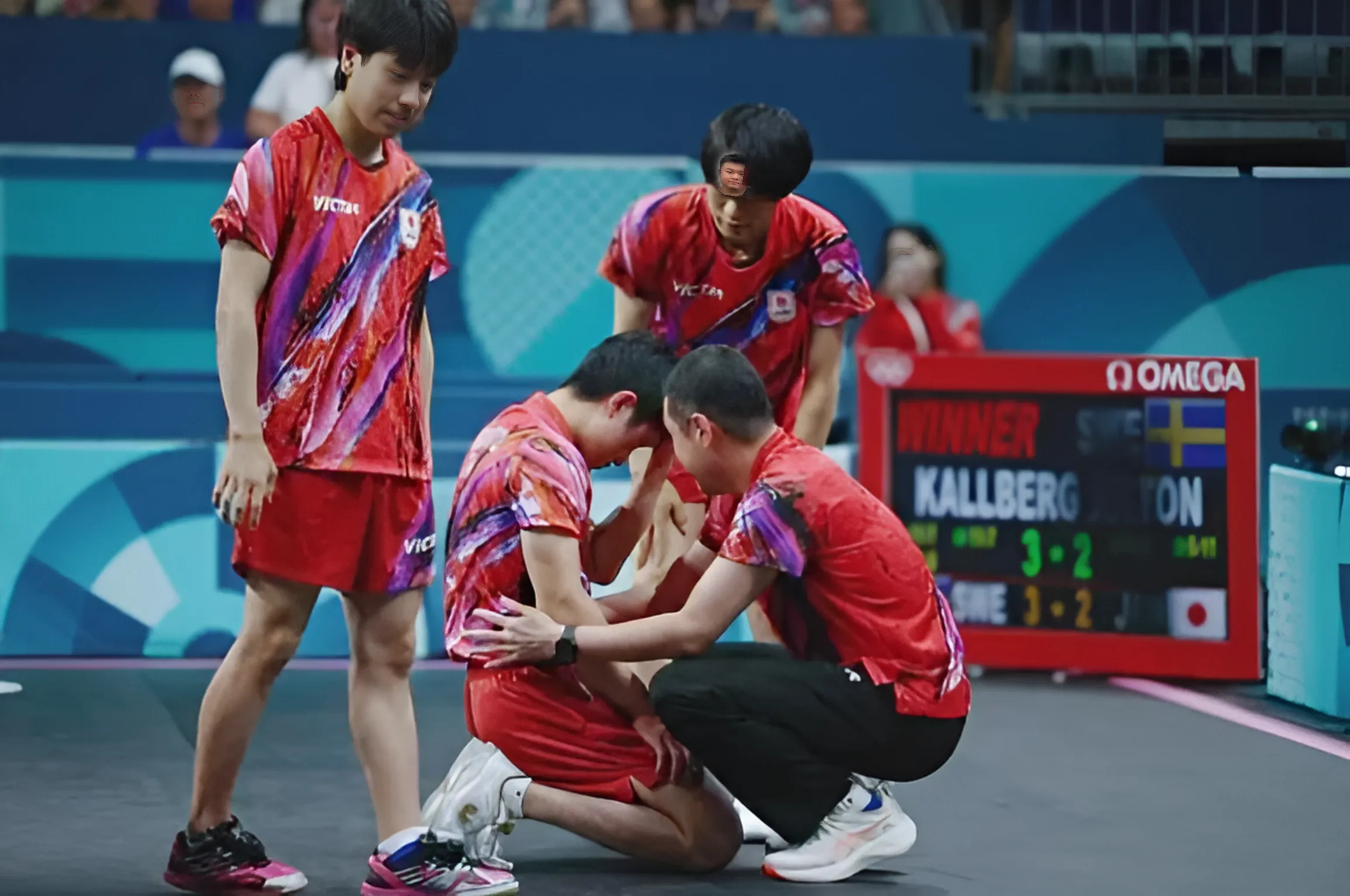 瑞典乒乓球队碾压中国乒乓球队，王皓送出助攻